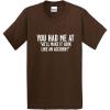 imageMake It Look Like an Accident Graphic Novelty Sarcastic Funny T ShirtBrown