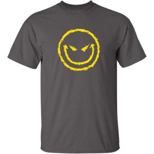 imageEvil Smile Face Graphic Novelty Sarcastic Funny T ShirtCharcoal