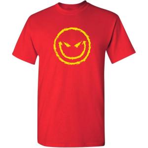 imageEvil Smile Face Graphic Novelty Sarcastic Funny T ShirtRed