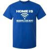 imageHome is Where The WiFi Connects Humor Graphic Novelty Sarcastic Funny T ShirtRoyal