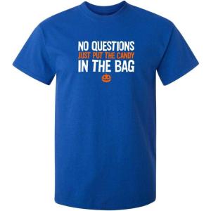 imagePut The Candy in The Bag Halloween Graphic Novelty Sarcastic Funny T ShirtRoyal