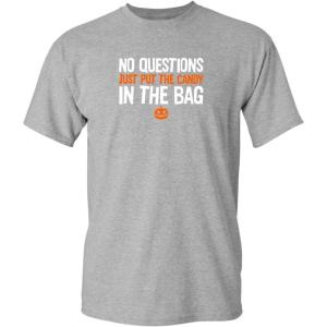 imagePut The Candy in The Bag Halloween Graphic Novelty Sarcastic Funny T ShirtSport Grey