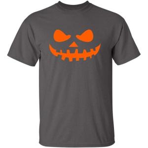 imageTeeth Pumpkin Emoticon Graphic Costume Funny Halloween TShirtCharcoal