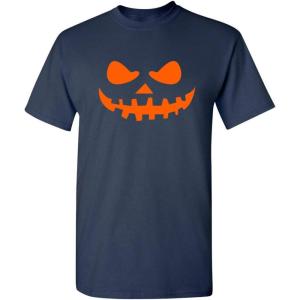 imageTeeth Pumpkin Emoticon Graphic Costume Funny Halloween TShirtNavy