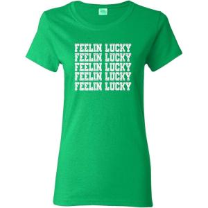 imageFeelin Lucky St Patricks Day Novelty Sarcastic Funny T ShirtIrish Wc