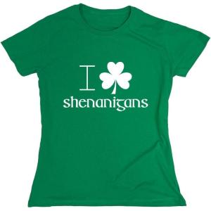 imageI Love Shenanigans St Patricks Day Novelty Sarcastic Funny T ShirtIrish Wc