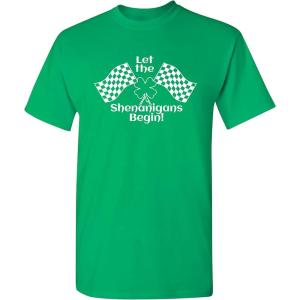 imageShenanigans Begin St Patricks Day Novelty Sarcastic Funny T ShirtIrish