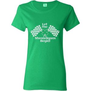 imageShenanigans Begin St Patricks Day Novelty Sarcastic Funny T ShirtIrish Wc