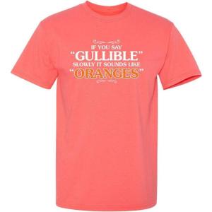 imageIt Sounds Like Oranges Adult Humor Mens Graphic Novelty Sarcastic Funny T ShirtCoral