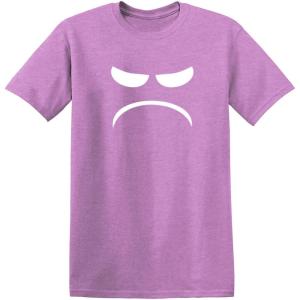 imageMad Smile Face Graphic Sarcastic Emoticon Funny T ShirtHeather Orchid