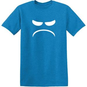 imageMad Smile Face Graphic Sarcastic Emoticon Funny T ShirtHeather Sapphire