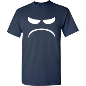 imageMad Smile Face Graphic Sarcastic Emoticon Funny T ShirtNavy