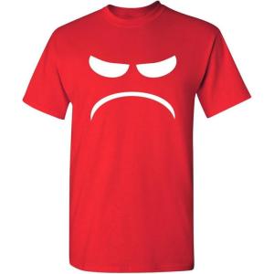 imageMad Smile Face Graphic Sarcastic Emoticon Funny T ShirtRed