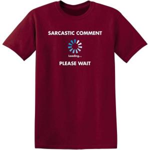 imageSarcastic Comment Loading Novelty Sarcastic Novelty Gift Ideas Funny T ShirtGarnet