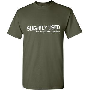 imageSlightly Used Good Condition Graphic Novelty Sarcastic Funny T ShirtMilitary