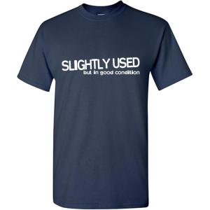 imageSlightly Used Good Condition Graphic Novelty Sarcastic Funny T ShirtNavy