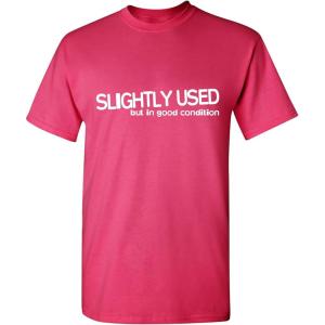 imageSlightly Used Good Condition Graphic Novelty Sarcastic Funny T ShirtPink