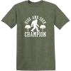 imageBigfoot Hide and Seek Champ Sarcastic Graphic Funny T ShirtHeather Military