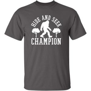 imageBigfoot Hide and Seek Champ Sarcastic Graphic Funny T ShirtCharcoal
