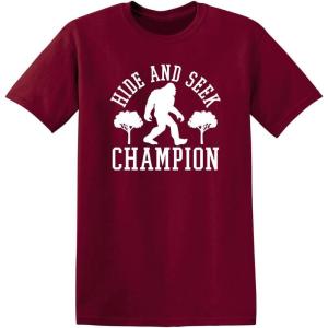 imageBigfoot Hide and Seek Champ Sarcastic Graphic Funny T ShirtGarnet
