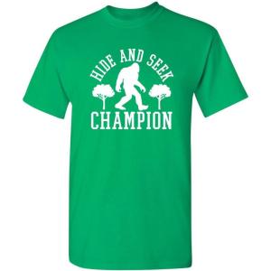 imageBigfoot Hide and Seek Champ Sarcastic Graphic Funny T ShirtIrish