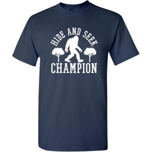 imageBigfoot Hide and Seek Champ Sarcastic Graphic Funny T ShirtNavy