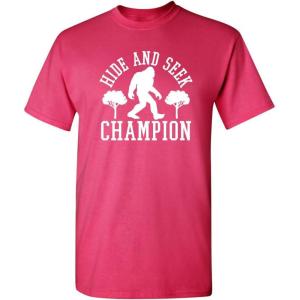 imageBigfoot Hide and Seek Champ Sarcastic Graphic Funny T ShirtPink