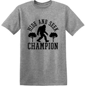 imageBigfoot Hide and Seek Champ Sarcastic Graphic Funny T ShirtSport Grey