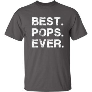 imageBest Pops Ever for Dad Graphic Sarcastic Funny T ShirtCharcoal1