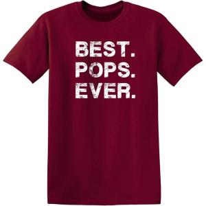 imageBest Pops Ever for Dad Graphic Sarcastic Funny T ShirtGarnet