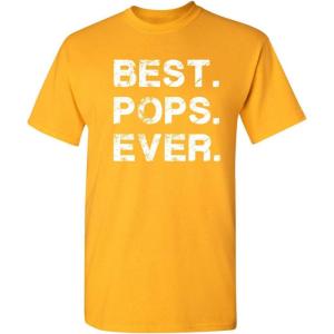 imageBest Pops Ever for Dad Graphic Sarcastic Funny T ShirtGold