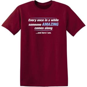 imageSomeone Awesome Comes Along Graphic Novelty Sarcastic Quote Funny T ShirtGarnet