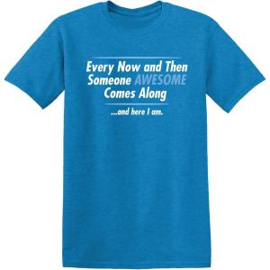 imageSomeone Awesome Comes Along Graphic Novelty Sarcastic Quote Funny T ShirtHeather Sapphire