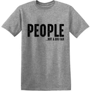 imagePeople Not A Fan About Me Graphic Novelty Sarcastic Funny T ShirtSport Grey