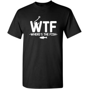 imageWTF Wheres The Fish Graphic Novelty Sarcastic Funny T ShirtBlack