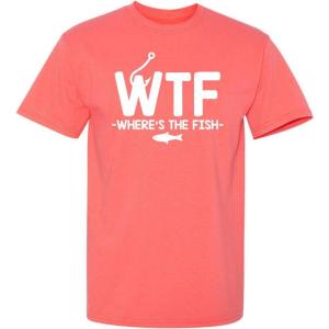 imageWTF Wheres The Fish Graphic Novelty Sarcastic Funny T ShirtCoral