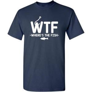 imageWTF Wheres The Fish Graphic Novelty Sarcastic Funny T ShirtNavy