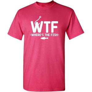 imageWTF Wheres The Fish Graphic Novelty Sarcastic Funny T ShirtPink