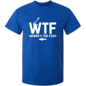 imageWTF Wheres The Fish Graphic Novelty Sarcastic Funny T ShirtRoyal