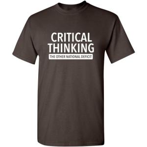 imageCritical Thinking Cool Adult Humor Graphic Novelty Sarcastic Mens Funny T ShirtBrown