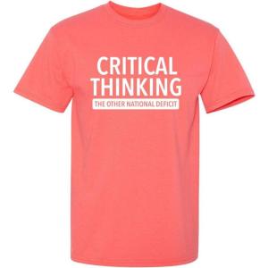 imageCritical Thinking Cool Adult Humor Graphic Novelty Sarcastic Mens Funny T ShirtCoral