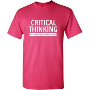 imageCritical Thinking Cool Adult Humor Graphic Novelty Sarcastic Mens Funny T ShirtPink