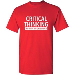 imageCritical Thinking Cool Adult Humor Graphic Novelty Sarcastic Mens Funny T ShirtRed