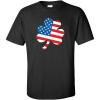 imageClover Shaped American Flag St Patricks Day Saint Paddy Irish Pats Sarcastic Funny T ShirtBlack
