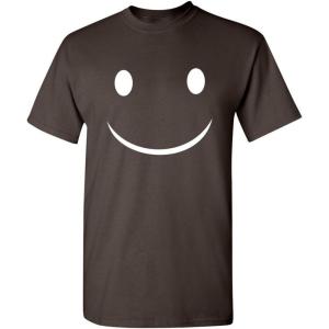 imageHappy Graphic Smile Sarcastic Novelty Funny Kids Youth T ShirtBrown