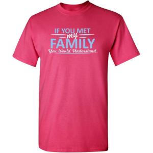 imageMet My Family Would Understand Humor Graphic Novelty Sarcastic Funny T ShirtPink
