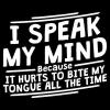 imageIt Hurts to Bite My Tongue Graphic Novelty Sarcastic Funny T ShirtSunset