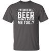 imageBeer Thinks Graphic Novelty Sarcastic Funny T Shirt XL Charcoal
