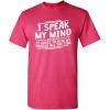 imageIt Hurts to Bite My Tongue Graphic Novelty Sarcastic Funny T ShirtPink