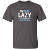 imageNot Lazy Enjoy Doing Nothing Graphic Novelty Sarcastic Funny T ShirtCharcoal